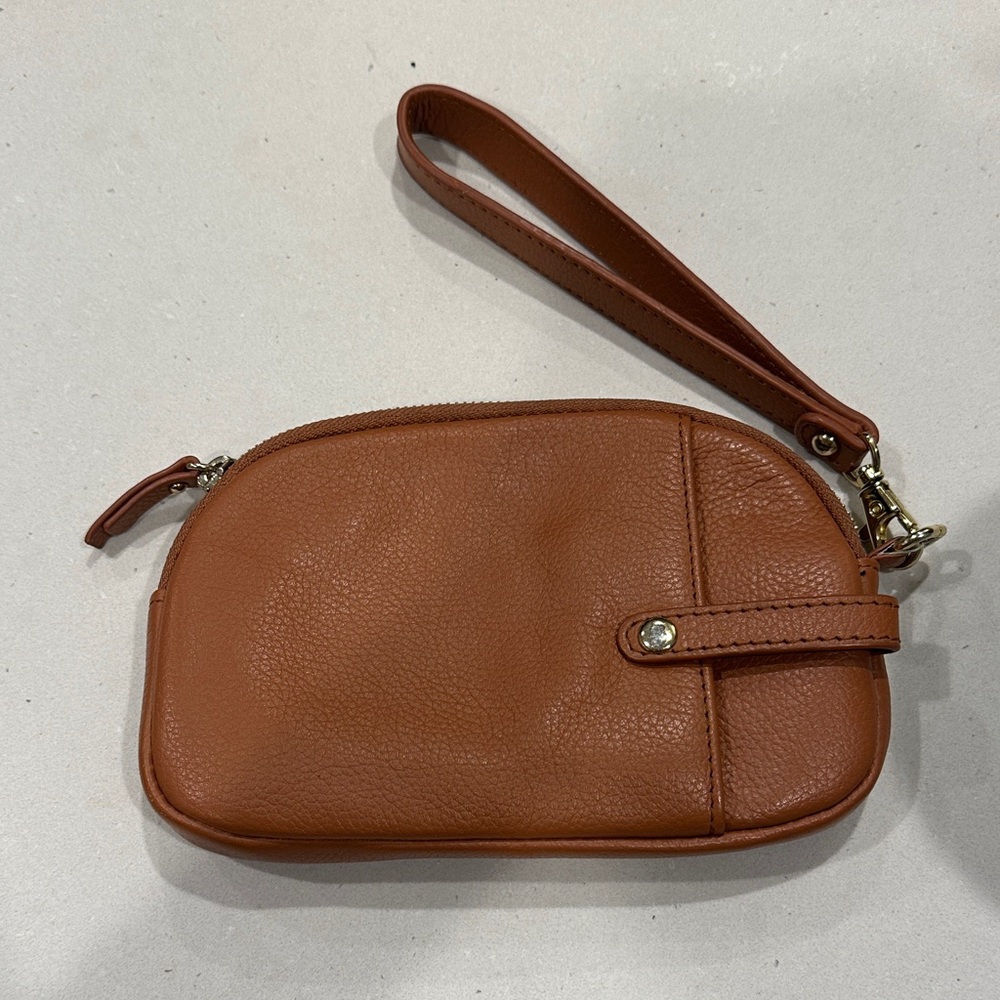 Emma Fox Tan Wristlet with Gold Accent - Picture 2 of 3